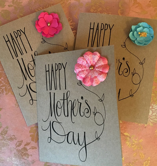 Happy Mother's Day with flower applique