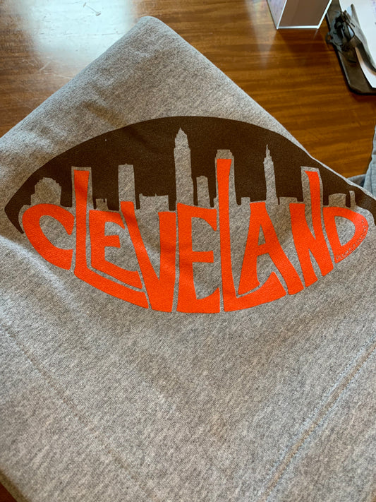 Cleveland Football Sweatshirt Blanket