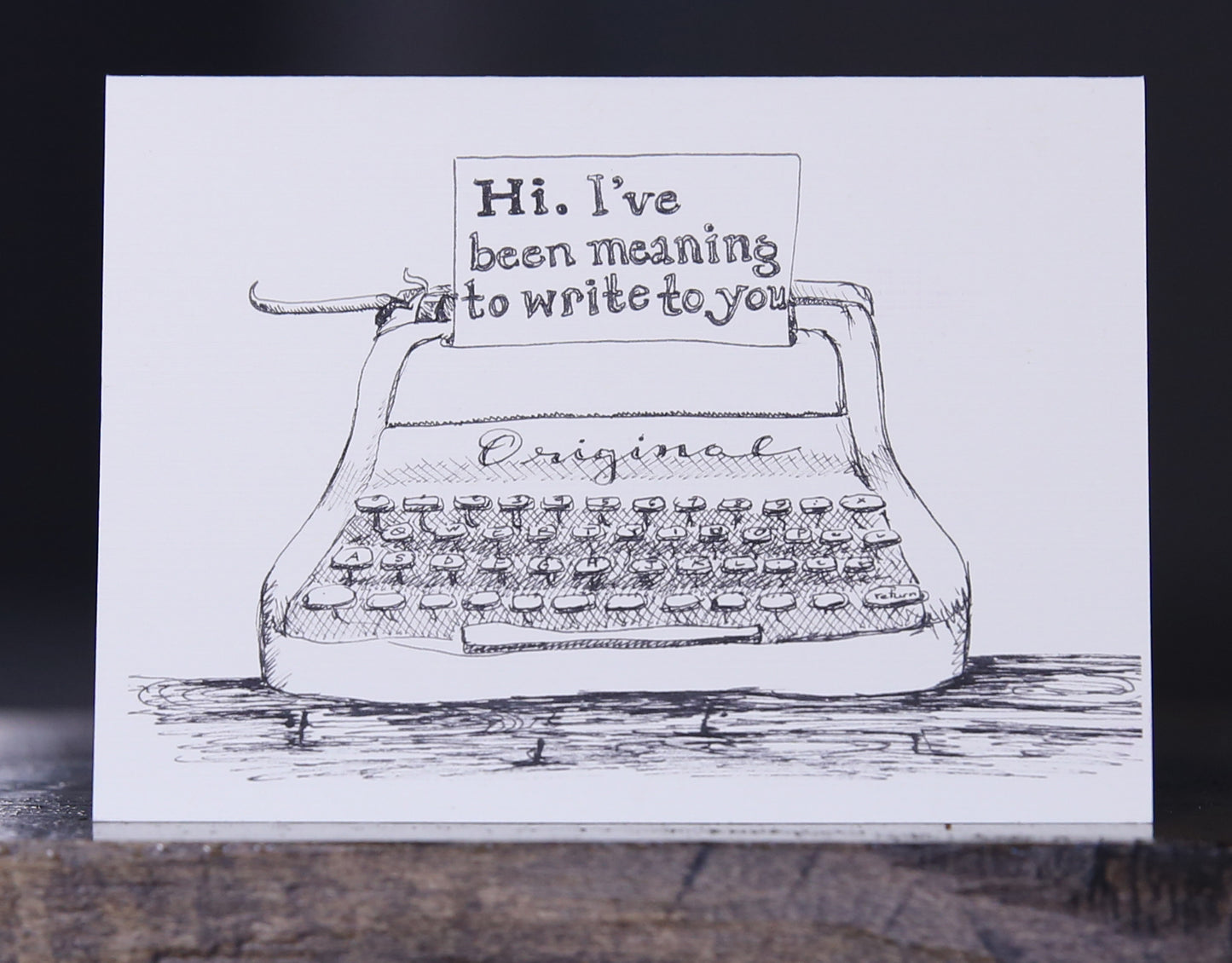 Old School Typewriter Card - Hello!